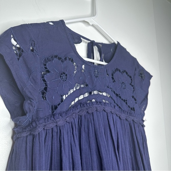 NWT FREE PEOPLE Cutwork Tee Maxi Dress In Evening Eclipse Size XS - Picture 6 of 10